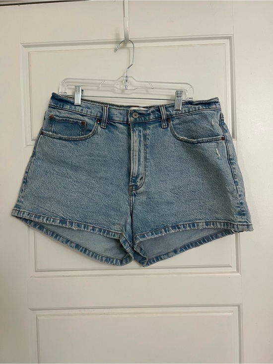 Abercrombie & Fitch Pants - Abercrombie & Fitch Light Blue High-Rise Denim Shorts